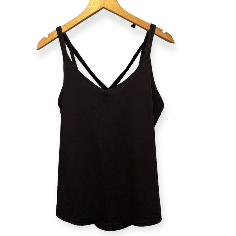 CALIA by Carrie Underwood Black Athletic Criss Cross Tank Top Size LARGE